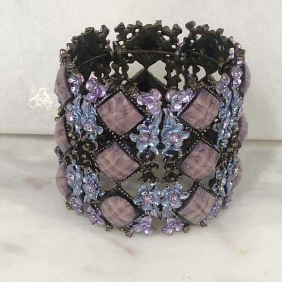 Egyptian Designer Jewelry - NICE Vintage 60's Chunky Wide LARGE Statement Cuff Bracelet